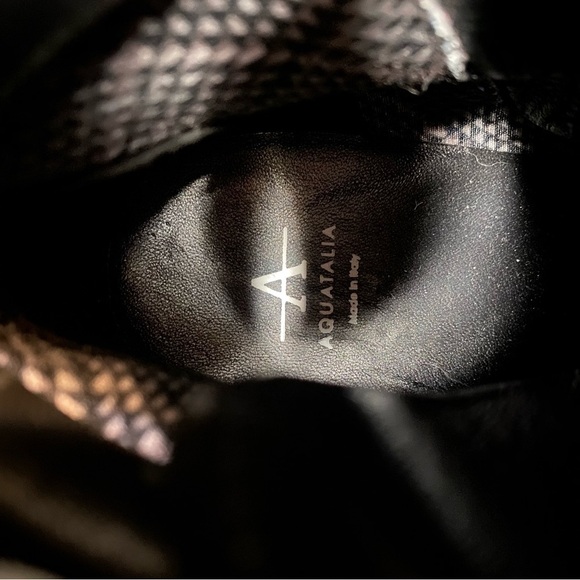 Aquatalia Mayra Weatherproof Lace Up Black Suede Boot 9 1/2 - Picture 12 of 14